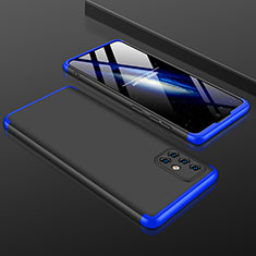 Coque Plastique Mat Protection Integrale 360 Degres Avant et Arriere Etui Housse pour Samsung Galaxy A71 5G Bleu et Noir