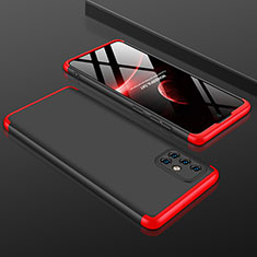 Coque Plastique Mat Protection Integrale 360 Degres Avant et Arriere Etui Housse pour Samsung Galaxy A71 5G Rouge et Noir