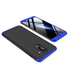 Coque Plastique Mat Protection Integrale 360 Degres Avant et Arriere Etui Housse pour Samsung Galaxy A9 Star Lite Bleu et Noir