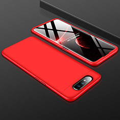 Coque Plastique Mat Protection Integrale 360 Degres Avant et Arriere Etui Housse pour Samsung Galaxy A90 4G Rouge