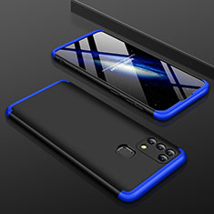 Coque Plastique Mat Protection Integrale 360 Degres Avant et Arriere Etui Housse pour Samsung Galaxy M21s Bleu et Noir