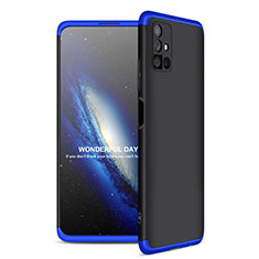 Coque Plastique Mat Protection Integrale 360 Degres Avant et Arriere Etui Housse pour Samsung Galaxy M51 Bleu et Noir