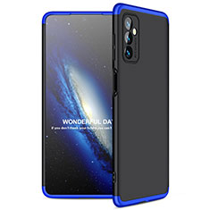 Coque Plastique Mat Protection Integrale 360 Degres Avant et Arriere Etui Housse pour Samsung Galaxy M52 5G Bleu et Noir