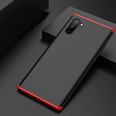 Coque Plastique Mat Protection Integrale 360 Degres Avant et Arriere Etui Housse pour Samsung Galaxy Note 10 5G Rouge et Noir
