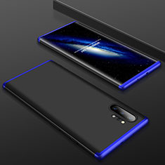 Coque Plastique Mat Protection Integrale 360 Degres Avant et Arriere Etui Housse pour Samsung Galaxy Note 10 Plus Bleu et Noir