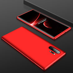 Coque Plastique Mat Protection Integrale 360 Degres Avant et Arriere Etui Housse pour Samsung Galaxy Note 10 Plus Rouge