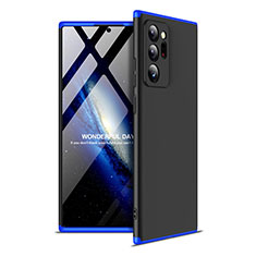 Coque Plastique Mat Protection Integrale 360 Degres Avant et Arriere Etui Housse pour Samsung Galaxy Note 20 Ultra 5G Bleu et Noir