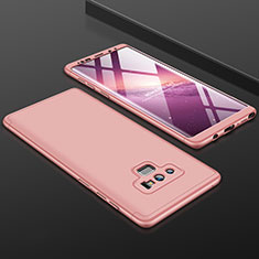 Coque Plastique Mat Protection Integrale 360 Degres Avant et Arriere Etui Housse pour Samsung Galaxy Note 9 Or Rose
