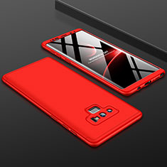 Coque Plastique Mat Protection Integrale 360 Degres Avant et Arriere Etui Housse pour Samsung Galaxy Note 9 Rouge