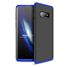 Coque Plastique Mat Protection Integrale 360 Degres Avant et Arriere Etui Housse pour Samsung Galaxy S10e Bleu et Noir