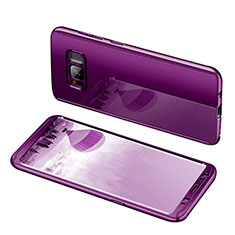 Coque Plastique Mat Protection Integrale 360 Degres Avant et Arriere Etui Housse pour Samsung Galaxy S8 Plus Violet