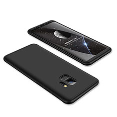 Coque Plastique Mat Protection Integrale 360 Degres Avant et Arriere Etui Housse pour Samsung Galaxy S9 Noir