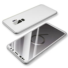Coque Plastique Mat Protection Integrale 360 Degres Avant et Arriere Etui Housse pour Samsung Galaxy S9 Plus Argent