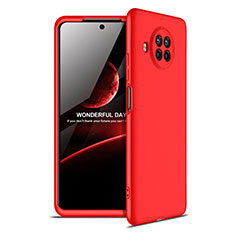 Coque Plastique Mat Protection Integrale 360 Degres Avant et Arriere Etui Housse pour Xiaomi Mi 10i 5G Rouge