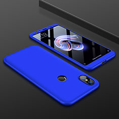 Coque Plastique Mat Protection Integrale 360 Degres Avant et Arriere Etui Housse pour Xiaomi Mi 6X Bleu