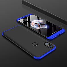 Coque Plastique Mat Protection Integrale 360 Degres Avant et Arriere Etui Housse pour Xiaomi Mi 6X Bleu et Noir