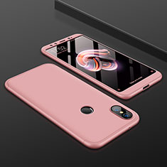 Coque Plastique Mat Protection Integrale 360 Degres Avant et Arriere Etui Housse pour Xiaomi Mi 6X Or Rose