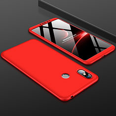 Coque Plastique Mat Protection Integrale 360 Degres Avant et Arriere Etui Housse pour Xiaomi Mi Max 3 Rouge
