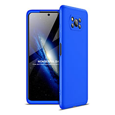 Coque Plastique Mat Protection Integrale 360 Degres Avant et Arriere Etui Housse pour Xiaomi Poco X3 NFC Bleu