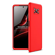 Coque Plastique Mat Protection Integrale 360 Degres Avant et Arriere Etui Housse pour Xiaomi Poco X3 NFC Rouge