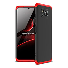 Coque Plastique Mat Protection Integrale 360 Degres Avant et Arriere Etui Housse pour Xiaomi Poco X3 Pro Rouge et Noir