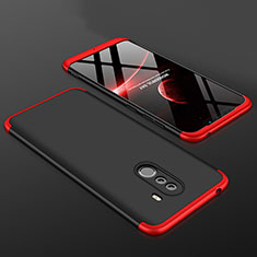 Coque Plastique Mat Protection Integrale 360 Degres Avant et Arriere Etui Housse pour Xiaomi Pocophone F1 Rouge et Noir