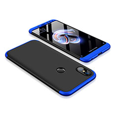 Coque Plastique Mat Protection Integrale 360 Degres Avant et Arriere Etui Housse pour Xiaomi Redmi Note 5 Bleu et Noir