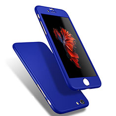 Coque Plastique Mat Protection Integrale 360 Degres Avant et Arriere Etui Housse Q01 pour Apple iPhone 6 Bleu