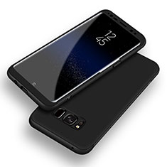 Coque Plastique Mat Protection Integrale 360 Degres Avant et Arriere Etui Housse Q03 pour Samsung Galaxy S8 Plus Noir