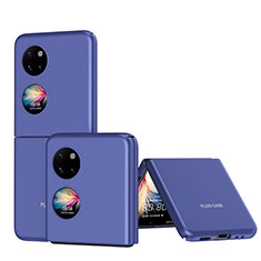 Coque Plastique Mat Protection Integrale 360 Degres Avant et Arriere Etui Housse QH1 pour Huawei P50 Pocket Bleu