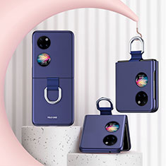 Coque Plastique Mat Protection Integrale 360 Degres Avant et Arriere Etui Housse QH2 pour Huawei Pocket S Bleu