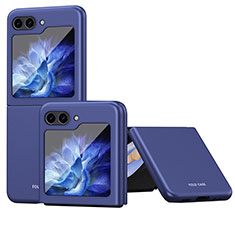 Coque Plastique Mat Protection Integrale 360 Degres Avant et Arriere Etui Housse QH4 pour Samsung Galaxy Z Flip5 5G Bleu