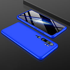 Coque Plastique Mat Protection Integrale 360 Degres Avant et Arriere Etui Housse R01 pour Xiaomi Mi Note 10 Bleu