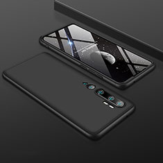 Coque Plastique Mat Protection Integrale 360 Degres Avant et Arriere Etui Housse R01 pour Xiaomi Mi Note 10 Noir