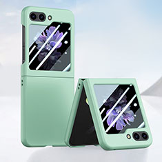 Coque Plastique Mat Protection Integrale 360 Degres Avant et Arriere Etui Housse SD1 pour Samsung Galaxy Z Flip5 5G Pastel Vert