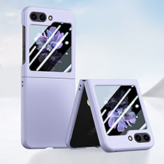 Coque Plastique Mat Protection Integrale 360 Degres Avant et Arriere Etui Housse SD1 pour Samsung Galaxy Z Flip5 5G Violet
