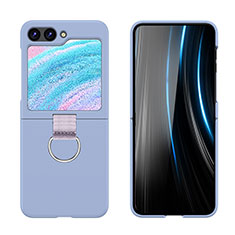 Coque Plastique Mat Protection Integrale 360 Degres Avant et Arriere Etui Housse Z03L pour Samsung Galaxy Z Flip5 5G Gris Lavende
