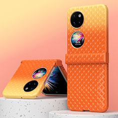 Coque Plastique Mat Protection Integrale 360 Degres Avant et Arriere Etui Housse ZL6 pour Huawei P60 Pocket Orange