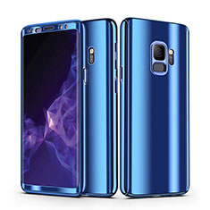Coque Plastique Mat Protection Integrale 360 Degres Avant et Arriere Housse Etui pour Samsung Galaxy S9 Bleu