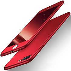 Coque Plastique Mat Protection Integrale 360 Degres Avant et Arriere Q01 pour Apple iPhone 8 Plus Rouge