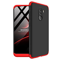 Coque Plastique Mat Protection Integrale 360 Degres Avant et Arriere Q03 pour Xiaomi Pocophone F1 Rouge et Noir