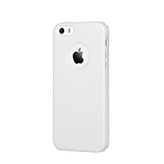 Coque Plastique Rigide avec Trou Mat pour Apple iPhone 5S Blanc