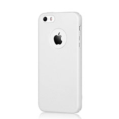 Coque Plastique Rigide avec Trou Mat pour Apple iPhone SE Blanc