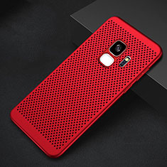 Coque Plastique Rigide Etui Housse Mailles Filet pour Samsung Galaxy S9 Rouge