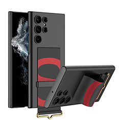 Coque Plastique Rigide Etui Housse Mat AC1 pour Samsung Galaxy S21 Ultra 5G Rouge et Noir