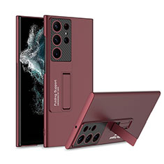 Coque Plastique Rigide Etui Housse Mat AC1 pour Samsung Galaxy S22 Ultra 5G Rouge