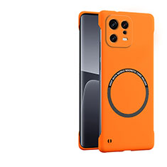 Coque Plastique Rigide Etui Housse Mat avec Mag-Safe Magnetic Magnetique P01 pour Xiaomi Mi 13 Pro 5G Orange