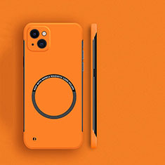 Coque Plastique Rigide Etui Housse Mat avec Mag-Safe Magnetic Magnetique pour Apple iPhone 14 Orange