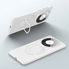 Coque Plastique Rigide Etui Housse Mat avec Mag-Safe Magnetic Magnetique pour Huawei Mate 60 Blanc