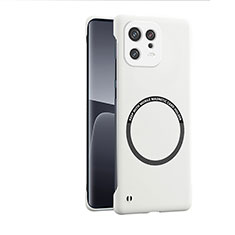 Coque Plastique Rigide Etui Housse Mat avec Mag-Safe Magnetic Magnetique pour Xiaomi Mi 13 Pro 5G Blanc